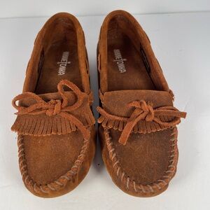 Minnetonka brown leather moccasins size 7